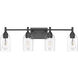 Arlett 4 Light 30.9 inch Matte Black Vanity Light Wall Light
